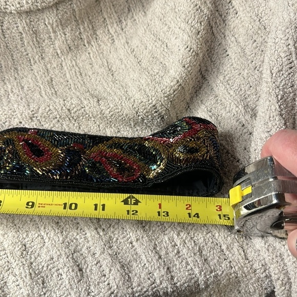 Vintage Regale Ltd Brand Beaded Belt Velcro Closure - Beaded Paisley Design main image 8